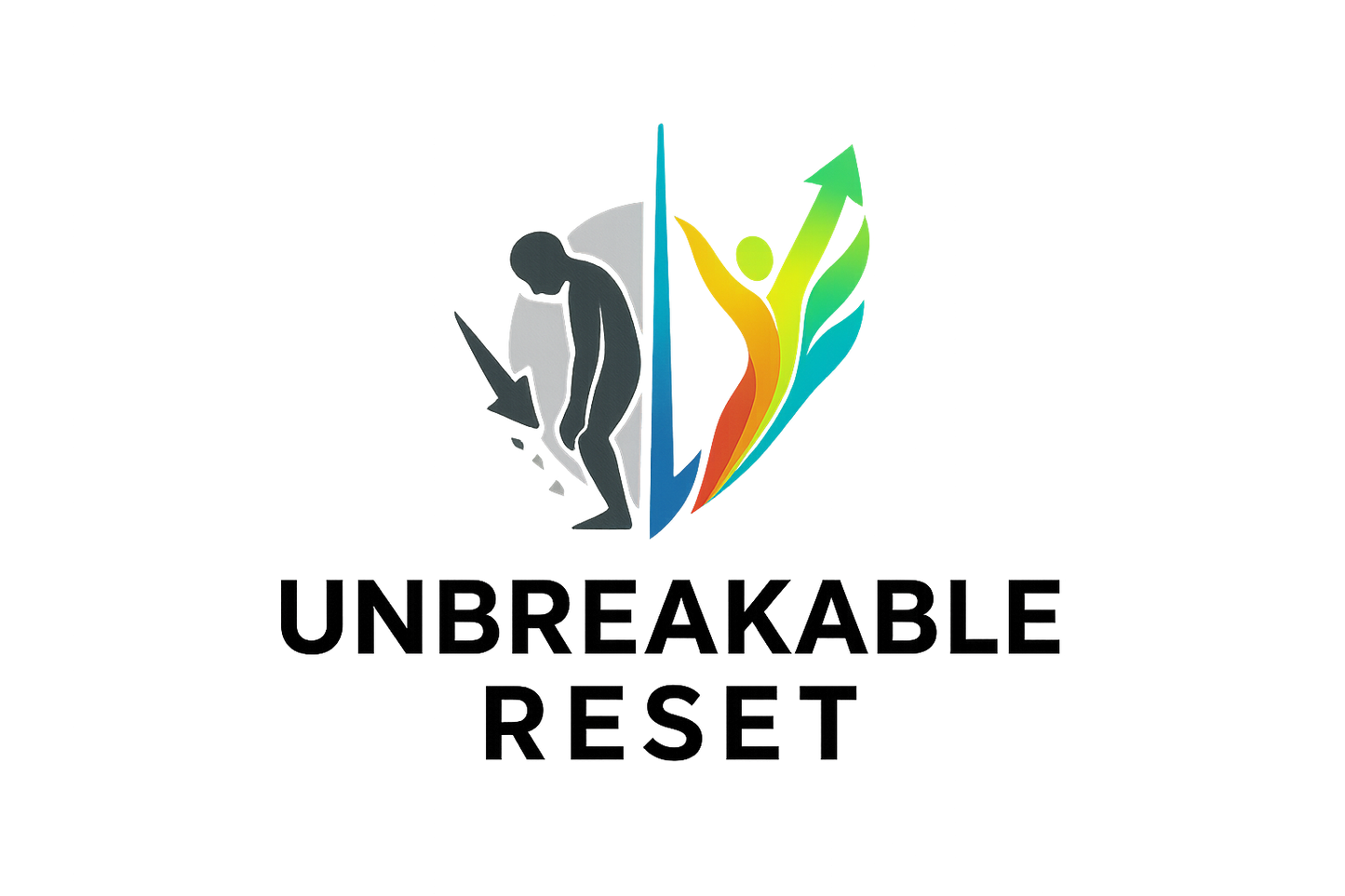 Change logo for person who level up from unhealthy life to healthier life